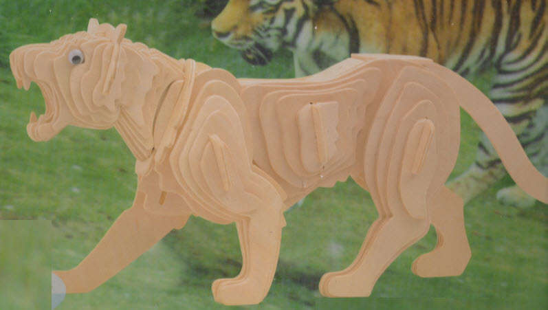 SPECIAL!! 3D Woodcraft Puzzle - Tiger  - Educational Wooden Building Model Kit