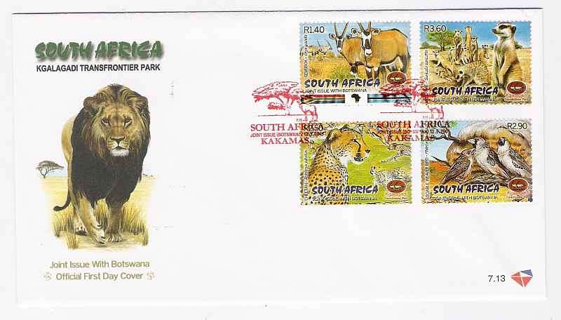 2001 RSA FDC No. 7.13 - Kgalagadi Trans Frontier Park Joint Issue with Botswana.