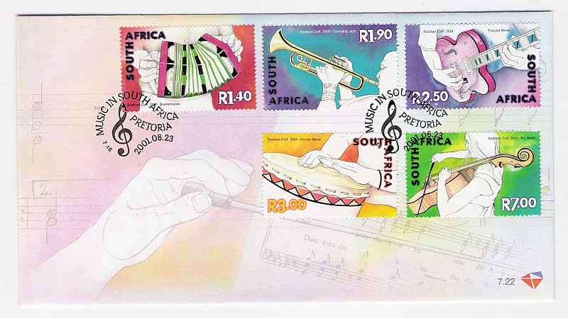 100's Of Items Marked Down!  Incl. 2001 RSA FDC No. 7.22 - Celebration of Music in S.A.
