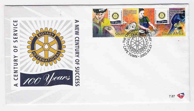 2005 RSA FDC No. 7.87 - The Centenary of Rotary.
