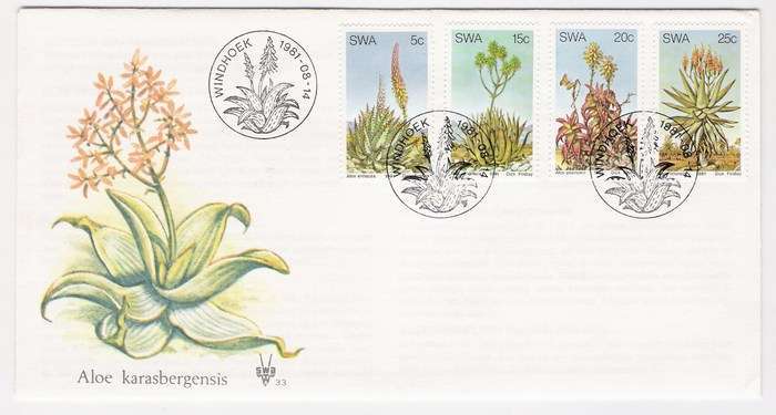 1981 SWA FDC No. 33 - Aloes.
