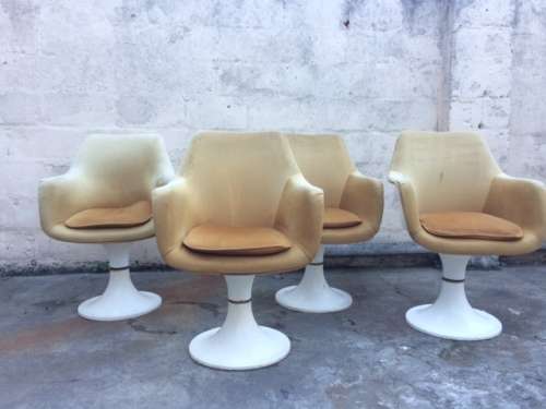 Tulip styled Mid century, retro vintage swivel chairs
