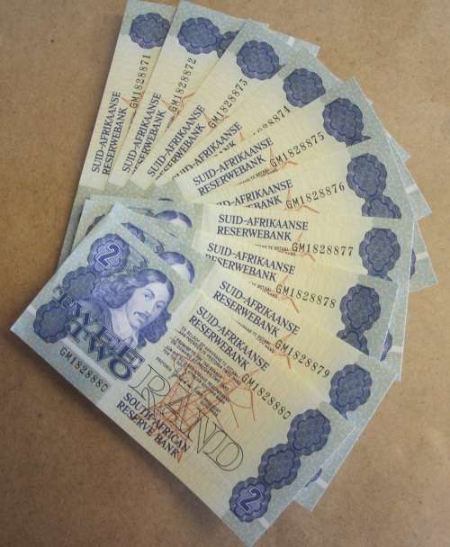 2 Rand Notes x 10