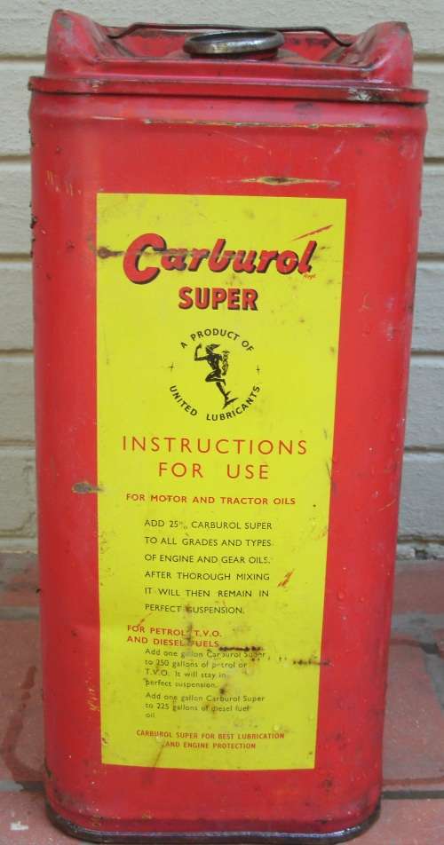 Carburol Super, 2 Gallon Oil Can!!! VERY VERY RARE!!!