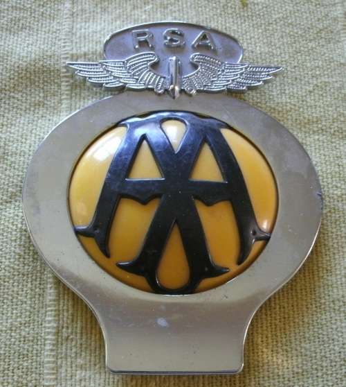 Vintage Plastic AA Badge!!