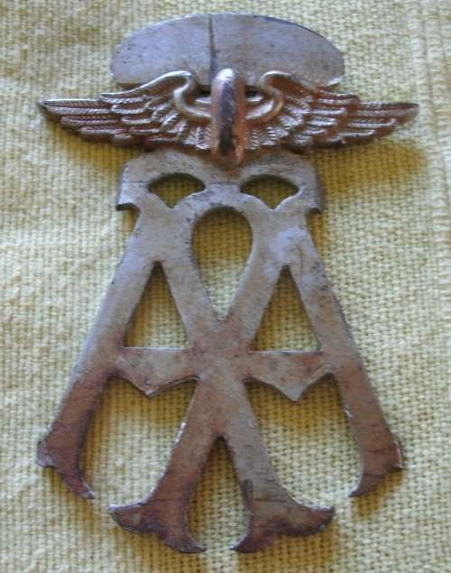 Antique Steel AA Badge!!