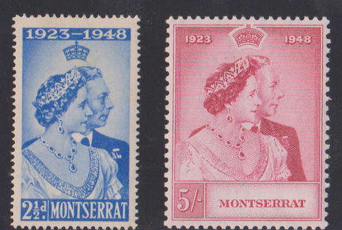 MONTSERRAT 1948 Royal Silver Wedding RSW Set Mint