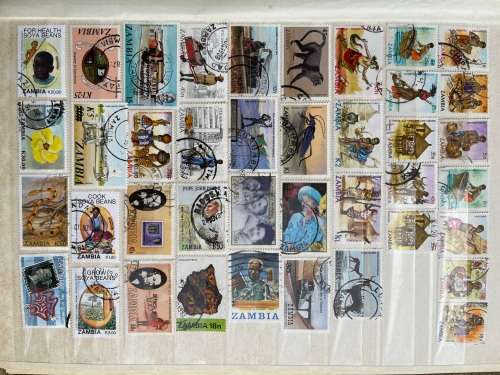 Zambia & Rhodesia stamp stockbook