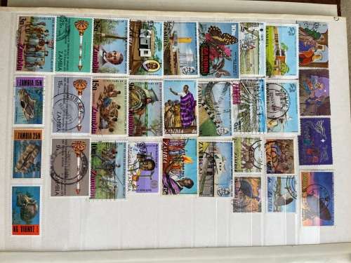 Zambia & Rhodesia stamp stockbook