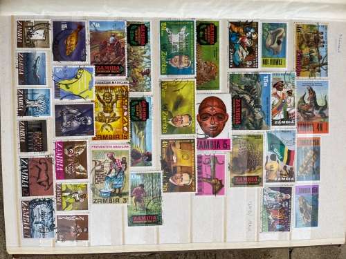Zambia & Rhodesia stamp stockbook