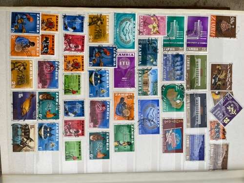 Zambia & Rhodesia stamp stockbook