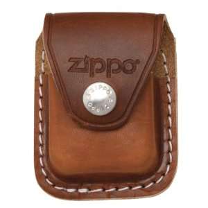 Zippo Genuine Leather Lighter Pouch with Clip - Brown