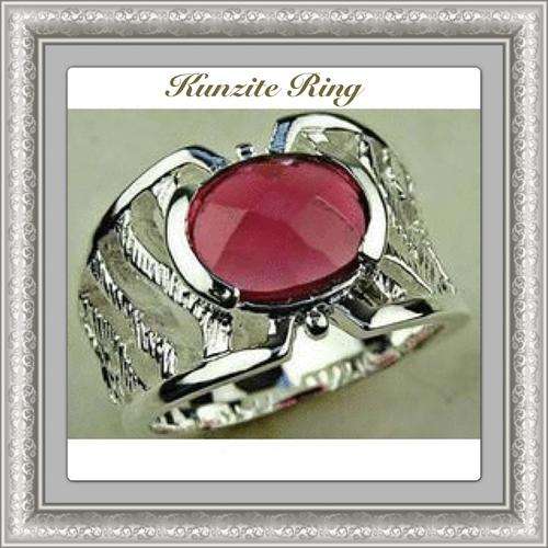 ***NATURAL GEMSTONES!!!***STUNNING NATURAL KUNZITE IN STERLING SILVER RING!!!