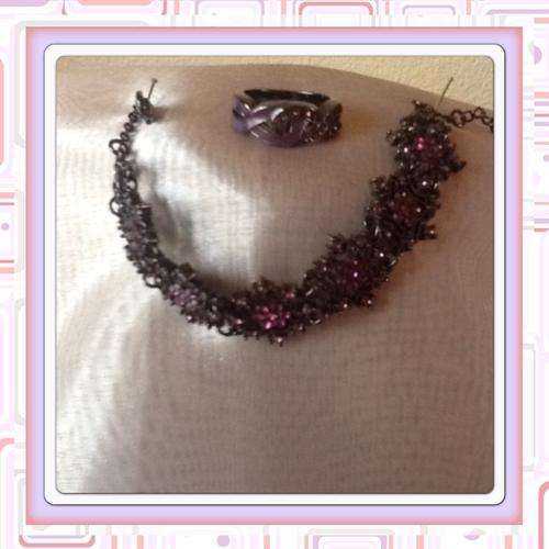 ***WEEKLY SPECIAL*** Exotic Purple Bracelet and Matching Ring size 8