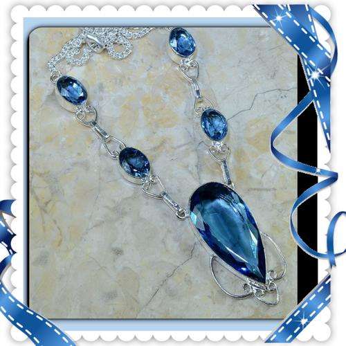 ***AWESOME*** IOLITE NECKLACE .925 STERLING SILVER