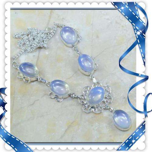 ***EVER SO PRETTY*** OPALITE GEMSTONE .925 SILVER NECKLACE