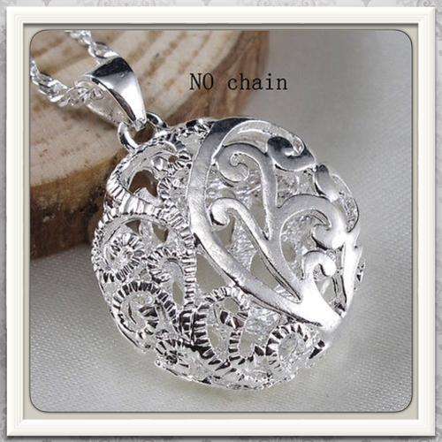 ***BEAUTIFUL HOLLOW FELIGREE*** 3D MODERN ATTRACTIVE DESIGN .925 SILVER PENDANT