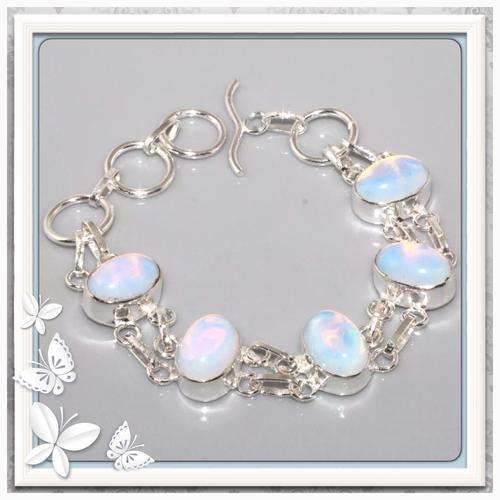 ***EVER SO LOVELY*** FIERY OPALITE .925 SILVER BRACELET