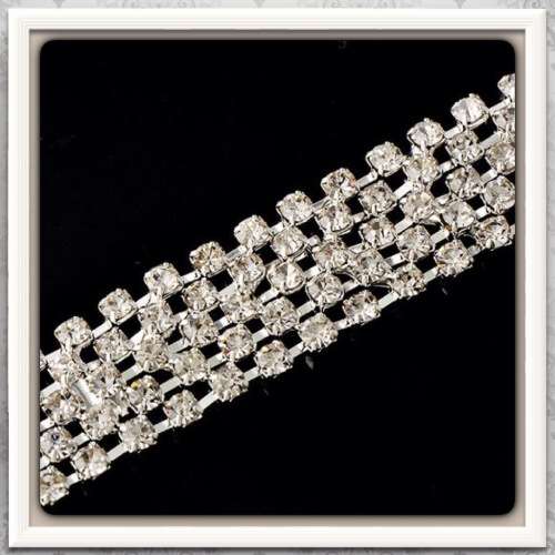 ***EXQUISITE DAZZLING*** DIAMANTÈ CRYSTAL BRIDAL, EVENING WEAR .925 SILVER  BRACELET