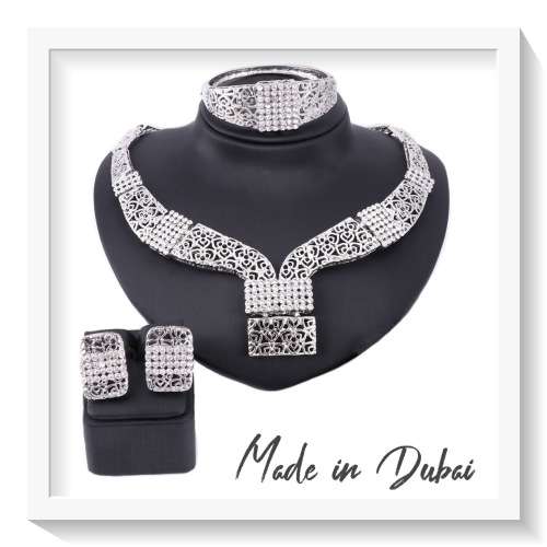 HOT SELLING DAZZLING CRYSTALS, DIAMANTÈ BRIDAL, EVENING WEAR NECKLACE ,BRACELET & STUD EARRINGS SET