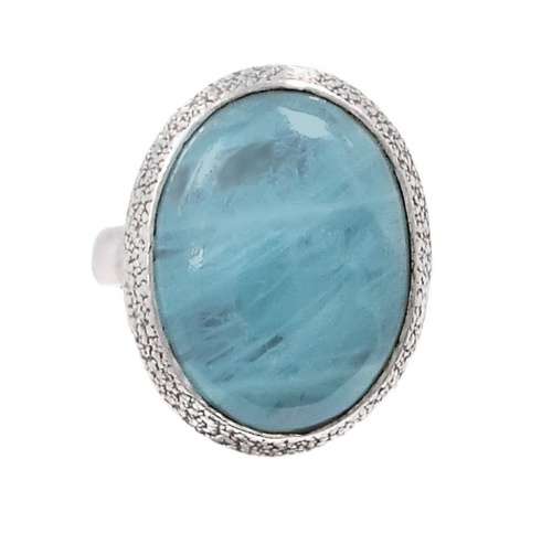 GENUINE EARTH MINED AQUAMARINE SET SOLID .925 STERLING SILVER RING SIZE 7