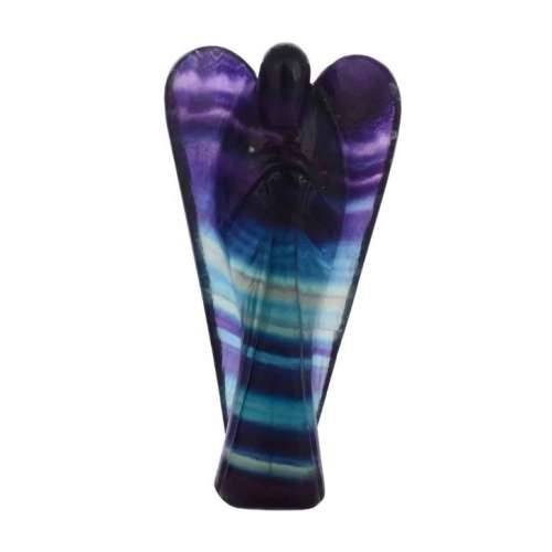 HAND CARVED NATURAL FLUORITE ANGEL POCKET / HOME DECOR/ REIKI