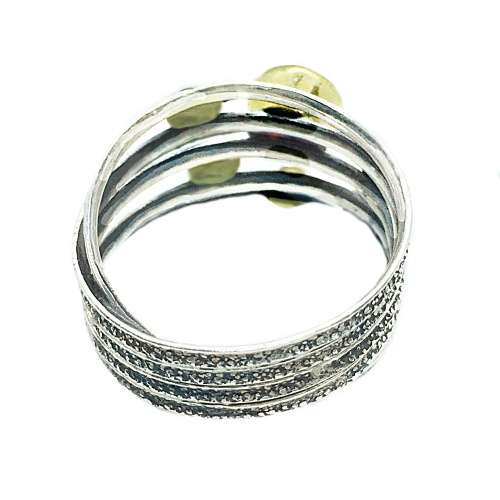 Two Tone Pink Fire Opal, Pink Topaz Gemstone Solid .925 Silver Ring Size Us 8