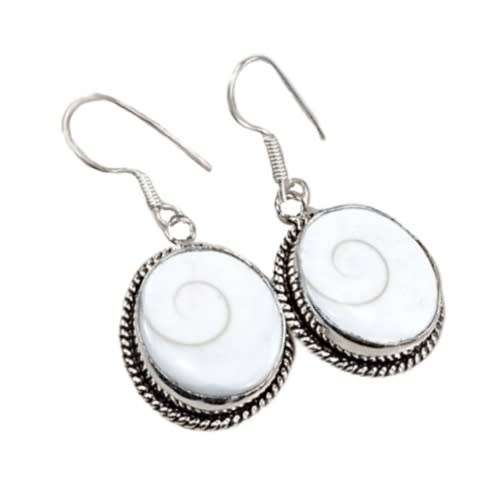 Natures Bounty Incredible Shea Shiva Shell . 925 Silver Earrings