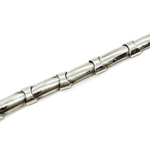 Handmade Unusual Links from Mexico Hallmarked Solid  .925 Sterling Silver Bracelet for Men