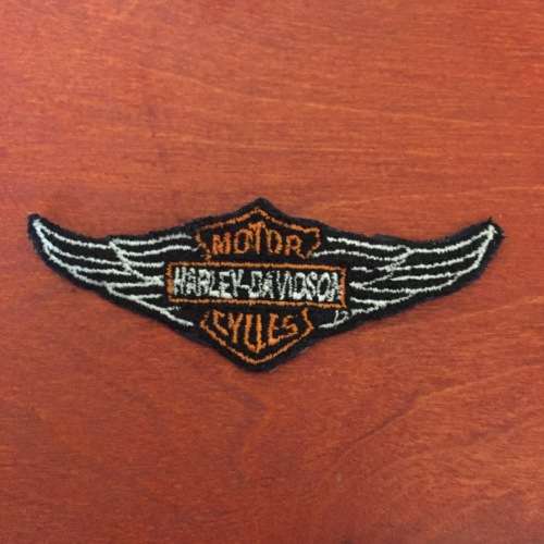 BDG350 Biker H D Wings badge patch