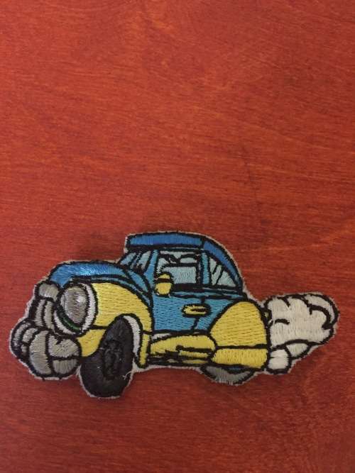 SALE!!! Blue and yellow car badge