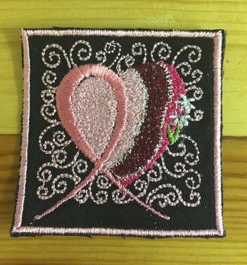 Biker - Breast cancer awareness badge patch