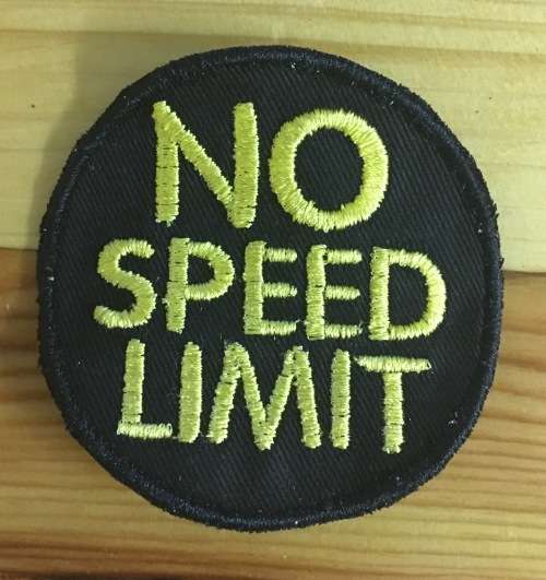 BDG417 No speed limit badge patch