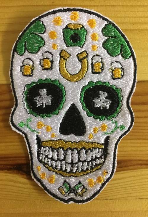 Irish Sugar skull badge patch B215