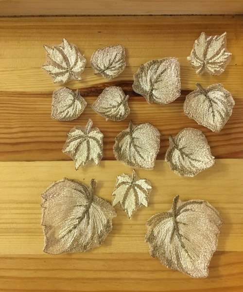 Set of autumn leaves patch