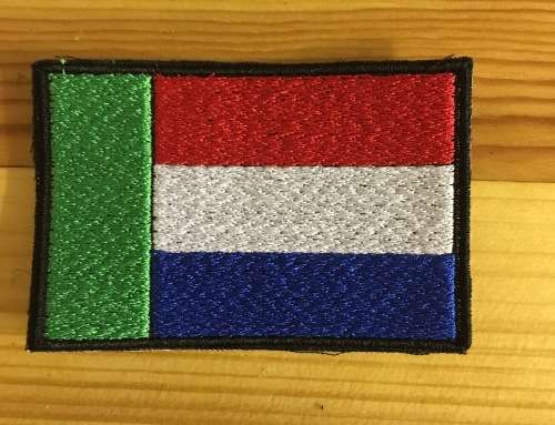 BDG244 Biker Vierkleur flag badge patch