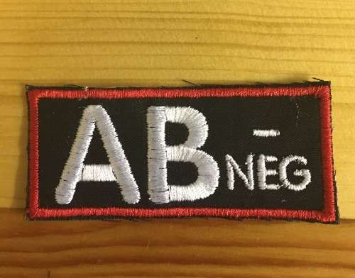 BDG4 Blood Type badge patch AB-