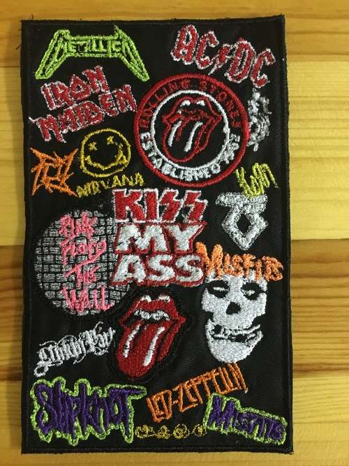 Rock Band Collage Badge Patch 17cm x 10cm