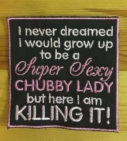 Biker Super lady badge patch