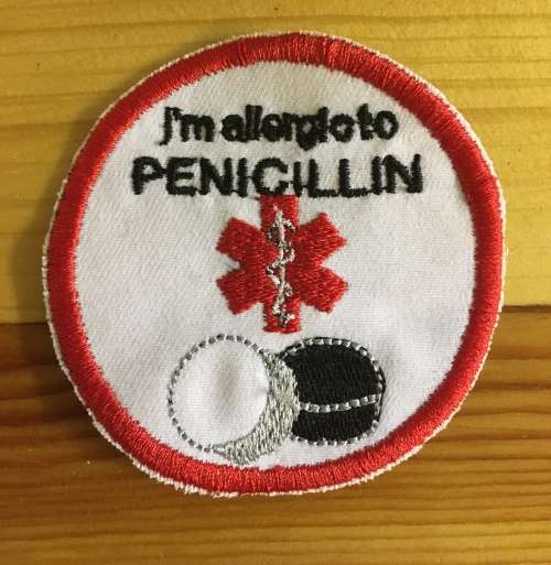 BDG300 Medical alert Penicillin allergy patch