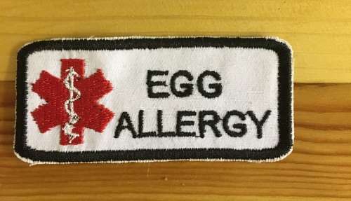 BDG293 Medical alert Egg allergy patch