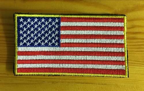 BDG465 USA flag badge patch