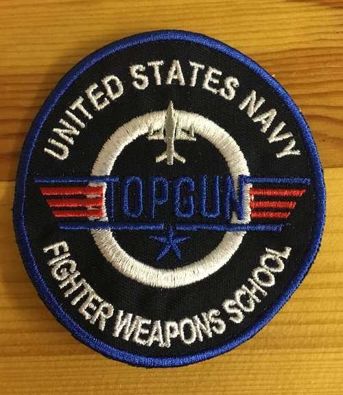 BDG580 Top gun badge patch Round