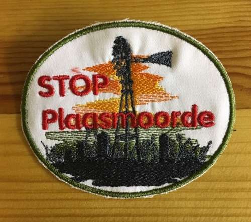 BDG603 Stop plaasmoorde badge patch