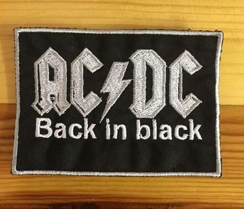 BDG645 Rock band ACDC back in black badge patch