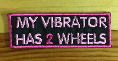 BDG667 VIbrator has two wheels badge patch
