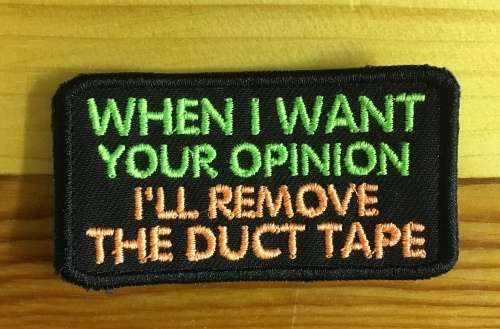 BDG706 Remove duct tape badge patch