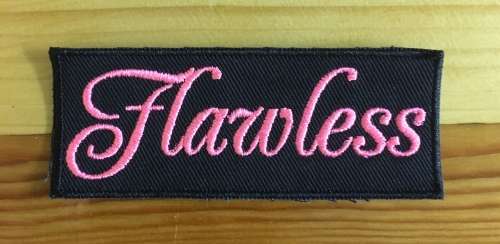 BDG249 Biker Flawless in pink badge patch