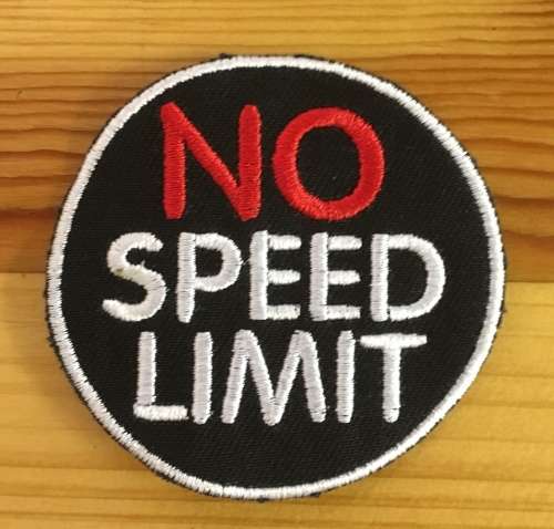 BDG417 No speed limit badge patch