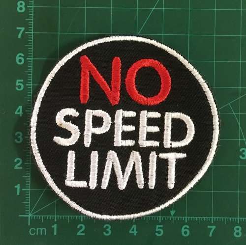 BDG417 No speed limit badge patch
